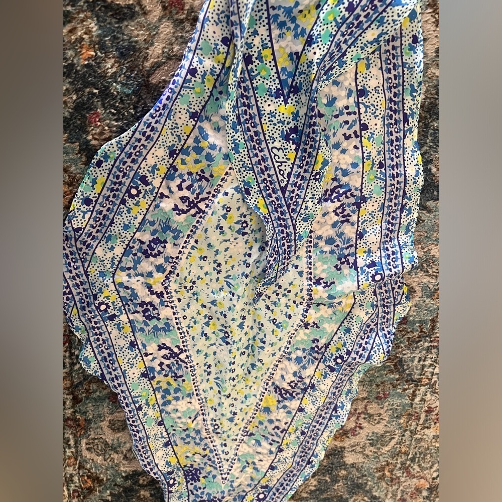 Echo silk Floral Patterned Scarf soft